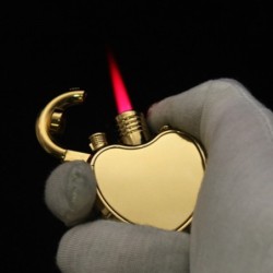 Jet butane lighter - red flame - windproof - 1300 C - heart shapeLighters