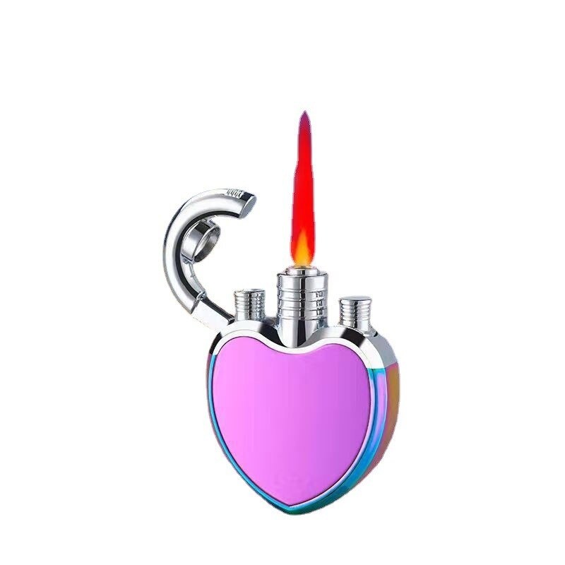 Zapalniczka butanowa - czerwony płomień - wiatroszczelna - 1300 C - w kształcie sercaZapalniczki