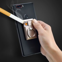 2 in 1 universal phone holder - with lighter - adjustable ring - USB chargingHolders