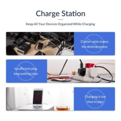 ORICO - 10 portowa ładowarka USB - stacja dokująca - z uchwytem - 120W 5V2,4A*10Holders