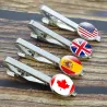Tie clip with national flags - 30 countriesBows & ties