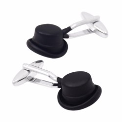 Fashionable cufflinks - black hatCufflinks