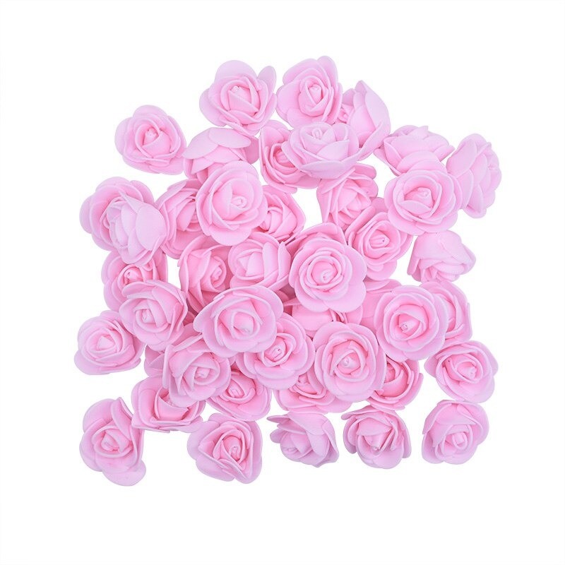 Sztuczne róże - wykonane z pianki - do dekoracji - 3 cmSztuczne kwiaty