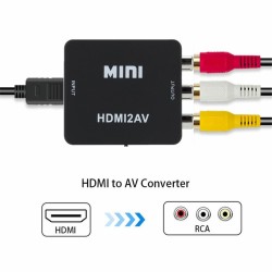 Konwerter wideo i audio HDMI na AV - HDMI2AV - przejściówka - falownikWideo
