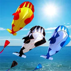 Walec olbrzymi - delfin - bezramowy - latawiec plażowy z linką - 2 metryLatawce