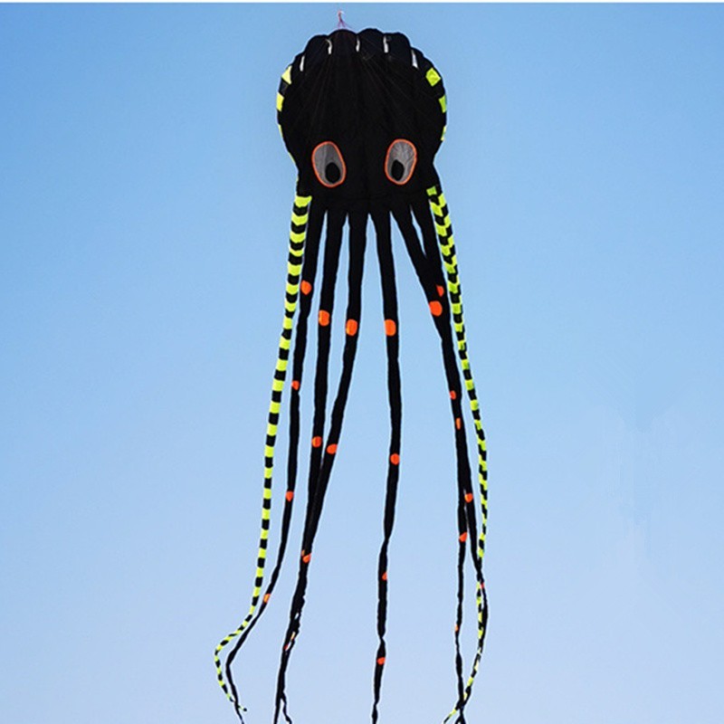 Sportowy latawiec plażowy - nadmuchiwany - składany - ośmiornica w paski - 8MLatawce