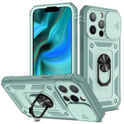 Pokrowiec ochronny - osłona obiektywu aparatu - wytrzymały zderzak - obrotowa podpórka 360 - dla iPhone'aOchrona