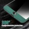 Luxury 360 full cover - with tempered glass screen protector - for iPhone - blueProtection