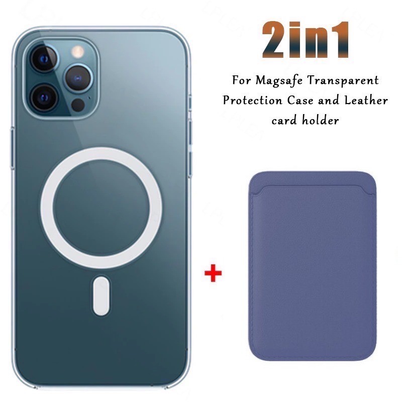 Bezprzewodowe ładowanie Magsafe - przezroczyste etui magnetyczne - magnetyczne skórzane etui na karty - do iPhone'a - fioleto... Bezprzewodowe ładowanie Magsafe - przezroczyste etui magnetyczne - magnetyczne skórzane etui na karty - do iPhone'a - fioleto...