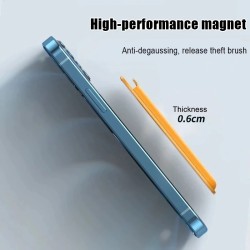 Bezprzewodowe ładowanie Magsafe - przezroczyste etui magnetyczne - magnetyczne skórzane etui na karty - do iPhone'a - pomarań...