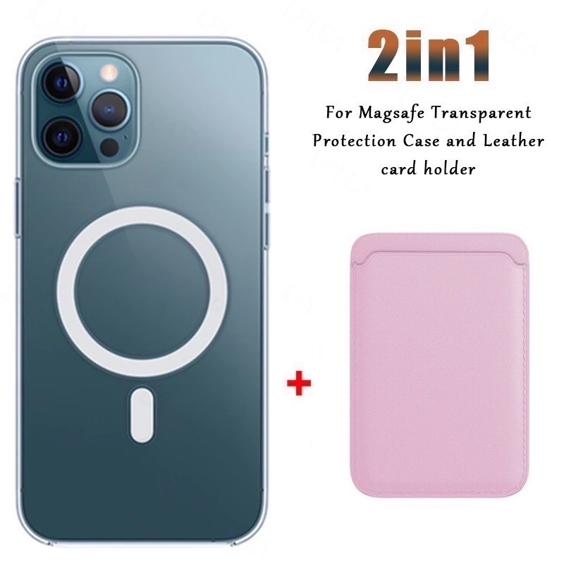 Bezprzewodowe ładowanie Magsafe - przezroczyste etui magnetyczne - magnetyczne skórzane etui na karty - do iPhone'a - różoweO... Bezprzewodowe ładowanie Magsafe - przezroczyste etui magnetyczne - magnetyczne skórzane etui na karty - do iPhone'a - różoweO...
