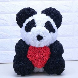 Miś Panda - z róż nieskończoności - różany miś - 40cmWalentynki