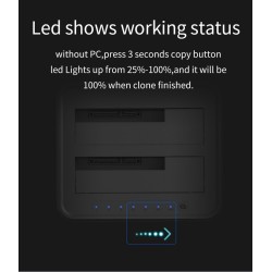 5GBP - USB 3.0 - aluminiowa dual Bay - stacja dokująca - obudowa HDDExternal HDD case