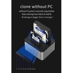 5GBP - USB 3.0 - aluminiowa dual Bay - stacja dokująca - obudowa HDDExternal HDD case