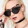 Okulary przeciwsłoneczne w stylu punk - z boczną osłoną - UV400Okulary Przeciwsłoneczne