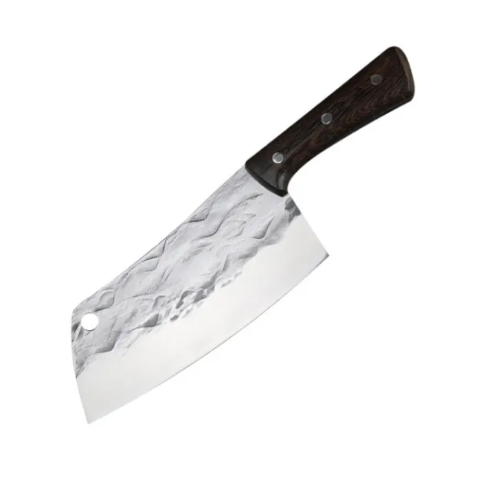 Carbon steel kitchen knife - butcher / kitchen chef knife - melted designSteel
