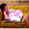 Heart shaped cushion z - I LOVE YOU - LED lightsCuddly toys