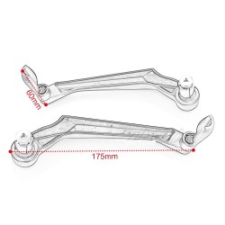 Osłona dźwigni motocyklowej - ochrona przed upadkiem - 7/8" 22mm - aluminiowa - do Yamaha YZF R3 R25 R6 R1 2013-2019Odzież oc...