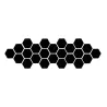 Hexagon shaped mirror - wall sticker - 12 piecesWall stickers