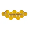 Hexagon shaped mirror - wall sticker - 12 piecesWall stickers