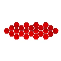 Hexagon shaped mirror - wall sticker - 12 piecesWall stickers