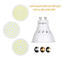 Żarówki punktowe LED GU10 - 110V 220V 24V - 4W - 6W - 8W - 10 sztukGU 10