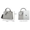 Vintage handbag - with shoulder strap - fur pom pom - leatherHandbags