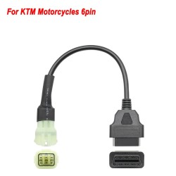 OBD2 16 pin do 3 Pin / 6 Pin - kabel do KTM - adapter do motocykla - tuning oprogramowania ECUDiagnoza