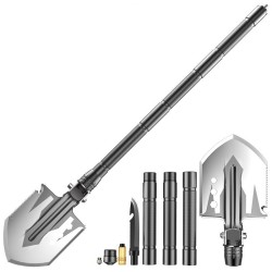 Multifunction foldable shovel - aluminum - military - survivalSurvival tools