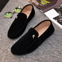 Eleganckie wsuwane mokasyny - czarneButy