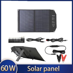 Panel słoneczny - ładowarka słoneczna - podwójne wyjście - składany - 60W - zestawPaneli słonecznych