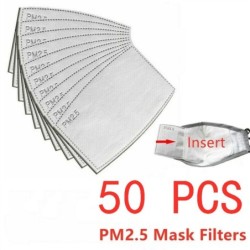 Filtry do maski na twarz - węgiel aktywny - PM25 - 5 warstw - przeciwkurzowe - antybakteryjneMaski na usta