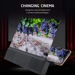 12 Inch - Screen amplifier - 3D glass magnifier with Bluetooth speaker - for smartphoneAccessories