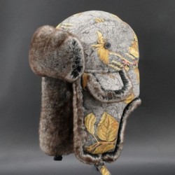 Wojskowa ciepła czapka zimowa - z ochroną uszu - wełna / grube futro - rosyjska uszankaCzapki