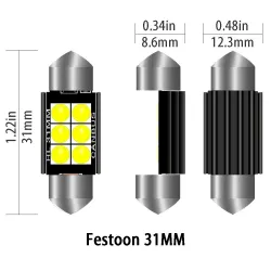 3030 FESTOON - C5W - CANBUS - żarówka LED - 31mm - 36mm - 39mm - 41mm - wodoodpornaLED