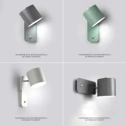 LED wall lamp - modern Nordic style - rotatable head - with switchWall lights