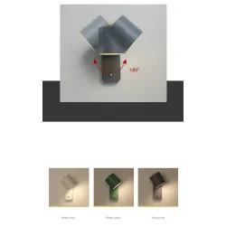 LED wall lamp - modern Nordic style - rotatable head - with switchWall lights
