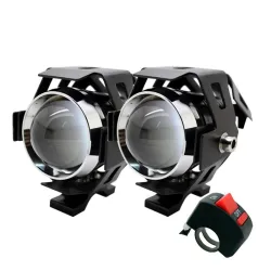 Reflektor motocyklowy LED - 3000LM CREE Chip U5 - 3 tryby - lampa przeciwmgielna - wodoodporna - 2 sztukiLED