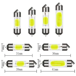 Żarówka samochodowa LED COB - C10W C5W - Festoon 31mm 36mm 39mm 41mm - białaLED