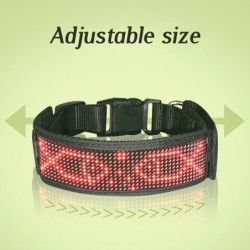 Cats / dogs collar - LED - Bluetooth - digital interactive scrolling lightCollar & Leads