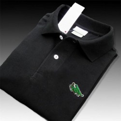 Stylowa koszulka polo - krótki rękaw - haftowane logo - bawełnaT-shirt