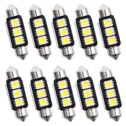 C10W C5W Festoon 36mm 39mm 41mm - 12V - CANBUS - żarówka LED - biała - 10 sztukŻarówki