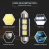 C10W C5W Festoon 36mm 39mm 41mm - 12V - CANBUS - żarówka LED - biała - 10 sztukŻarówki