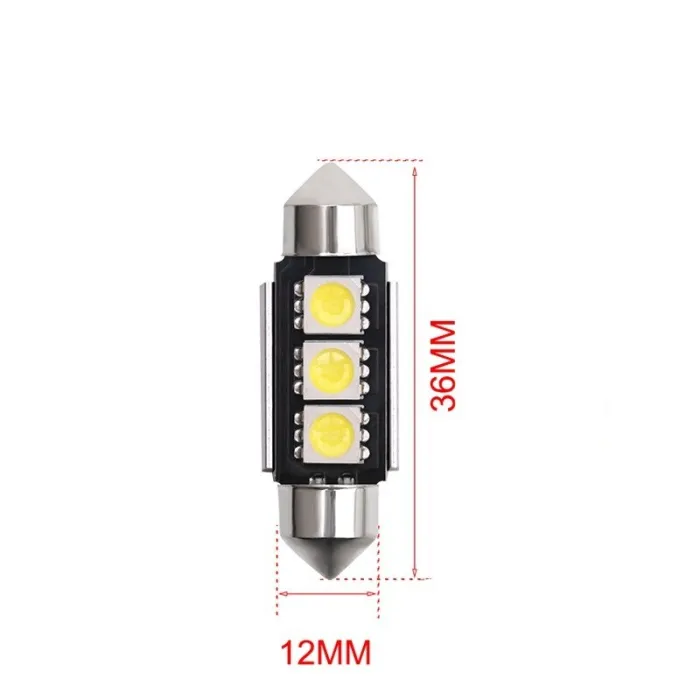 C10W C5W Festoon 36mm 39mm 41mm - 12V - CANBUS - żarówka LED - biała - 10 sztukŻarówki