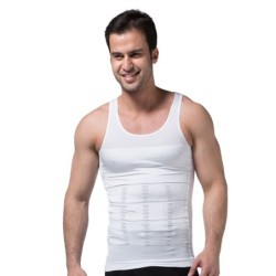 Koszulka wyszczuplająca męska - bez rękawów - modelująca sylwetkęT-shirt