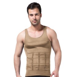 Koszulka wyszczuplająca męska - bez rękawów - modelująca sylwetkęT-shirt