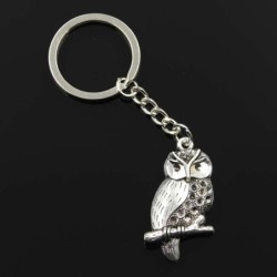Vintage silver owl keychainKeyrings