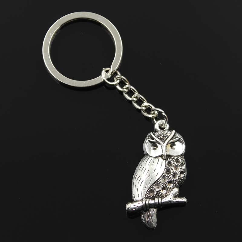 Vintage silver owl keychainKeyrings