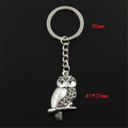 Vintage silver owl keychainKeyrings
