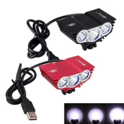 3XT6 - 5V USB - lampka rowerowa LED - lampa przednia - wodoodpornaŚwiatła